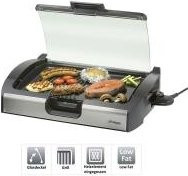 Steba Tischgrill VG 200 Elektrogrill mit Glasdeckel in Schwarz und Silber - Bild 2
