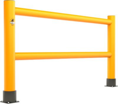 Ampere Handlauf Rack-Mammut Flex Site Fence aus Kunststoff in verkehrsgelb, Länge: 400 cm, Höhe: 110 cm - Bild 1