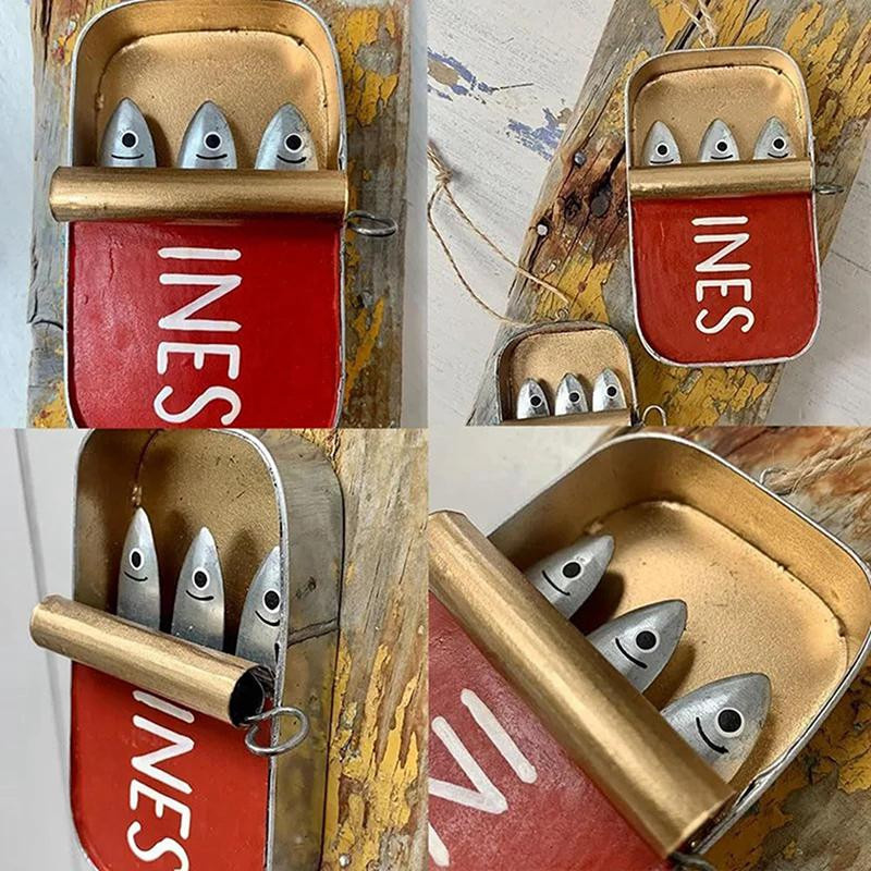 ChouJay Hängender Anhänger im Küstenstil als Sardinendose-Ornament aus Metall für deine DIY Heimdeko - Bild 3