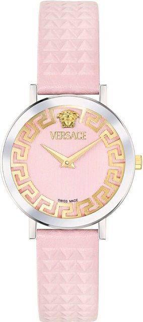Versace Damenuhr Daedalus, Quarz, Edelstahl, 35 mm, Pink, Leder, 5 ATM - Bild 1