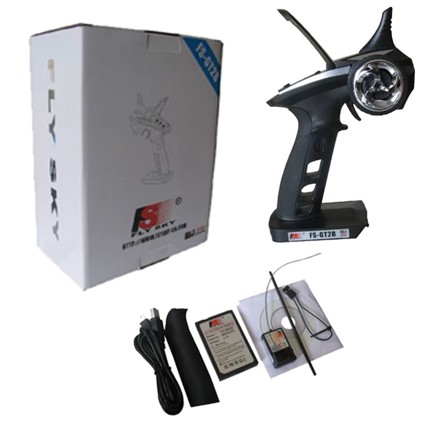 Flysky FS-GT2B 2,4G 3CH Fernbedienung mit Empfänger, Akku und USB-Kabel - Bild 3