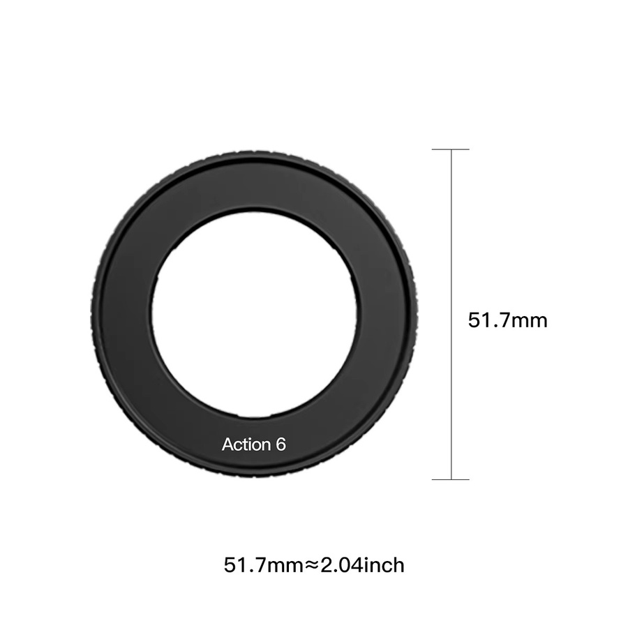 DJI Osmo Action 6/5/4/3 Filterhalter in Schwarz für UV, CPL, ND, Stern, Schwarz Nebel, GND und Close-up Filter Sportkamera Zubehör - Bild 2