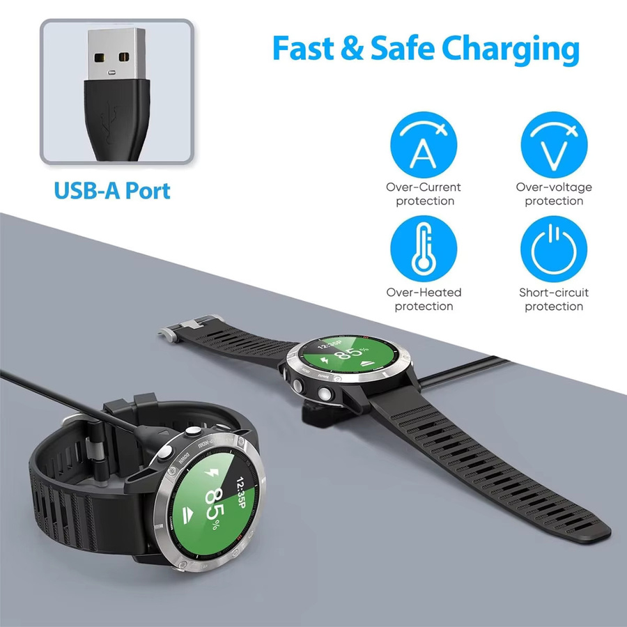 COROS PACE Pro Ladegerät mit USB-C auf USB-A Ladekabel in Schwarz - Bild 2