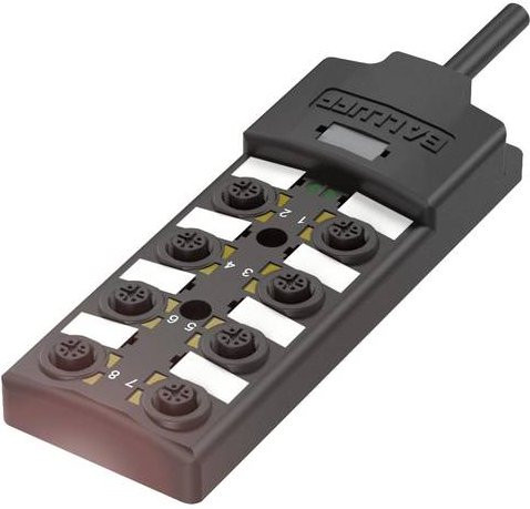 Balluff BPI 8M4A5P-2K-B0-KPXL0-100 BPI009A Sensor/Aktorbox passiv Multipolverteiler in Grün, Gelb und Schwarz - Bild 1