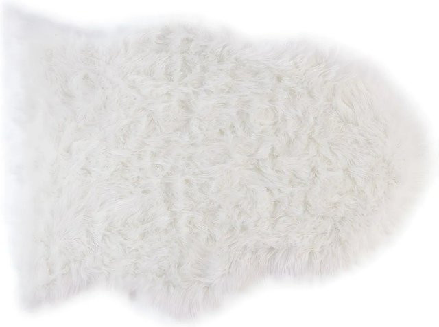 Vente-unique Wohnzimmerteppich Sheep in Weiß aus Polyester mit einem Durchmesser von 90 cm - Bild 1
