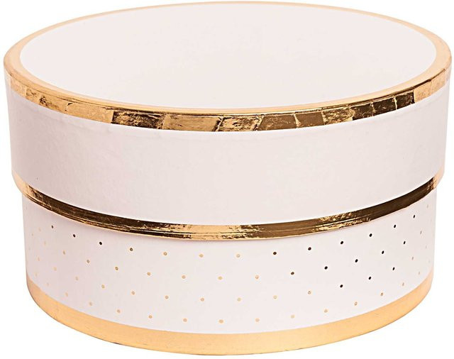 Rico Design Paper Poetry Geschenkschachtel rund pink Durchmesser: 15 cm, Höhe: 8 cm - Bild 1