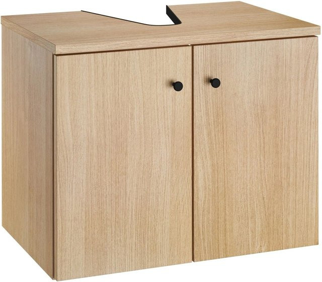 Erst-Holz Unterschrank für Waschtisch in Eiche Dekor, modern und matt, Braun/Beige - Bild 1