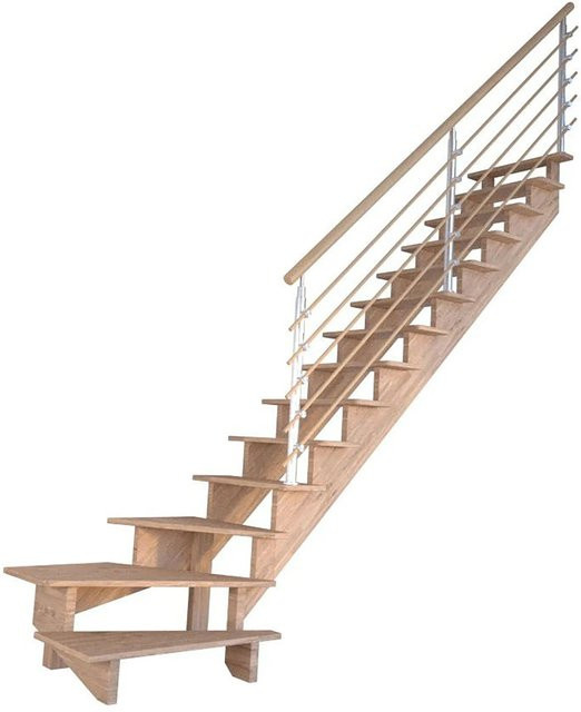 StarWood Treppenwinder Lindos Pro Eiche Braun B/T/H: 80 x 280 x 13 cm - Bild 1