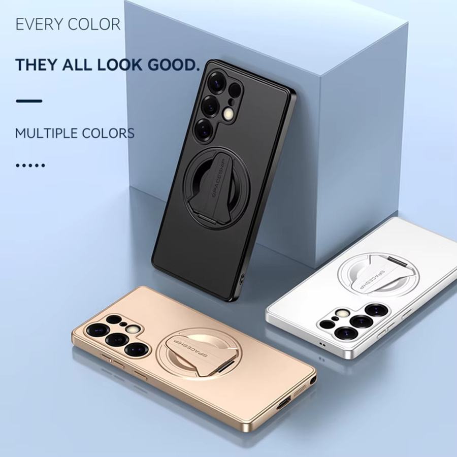 Magnetische MagSafe Handyhülle mit verstecktem Klappständer für Samsung Galaxy S25 Ultra, S25 Plus und S25, kabelloses Laden, erhältlich in Schwarz, Weiß und Silber - Bild 5