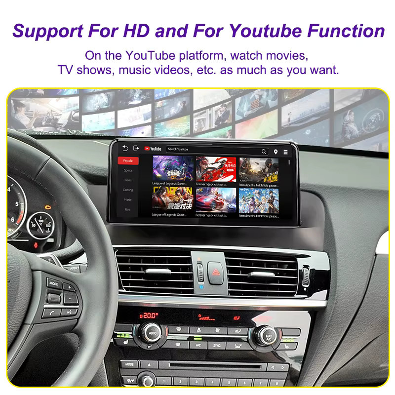 AUTOTOP 10,25 Zoll Linux Touchscreen für BMW X3 F25 und X4 F26 (2011-2016) mit CIC NBT, Android Auto, Bluetooth, Youtube und Airplay in Schwarz - Bild 3