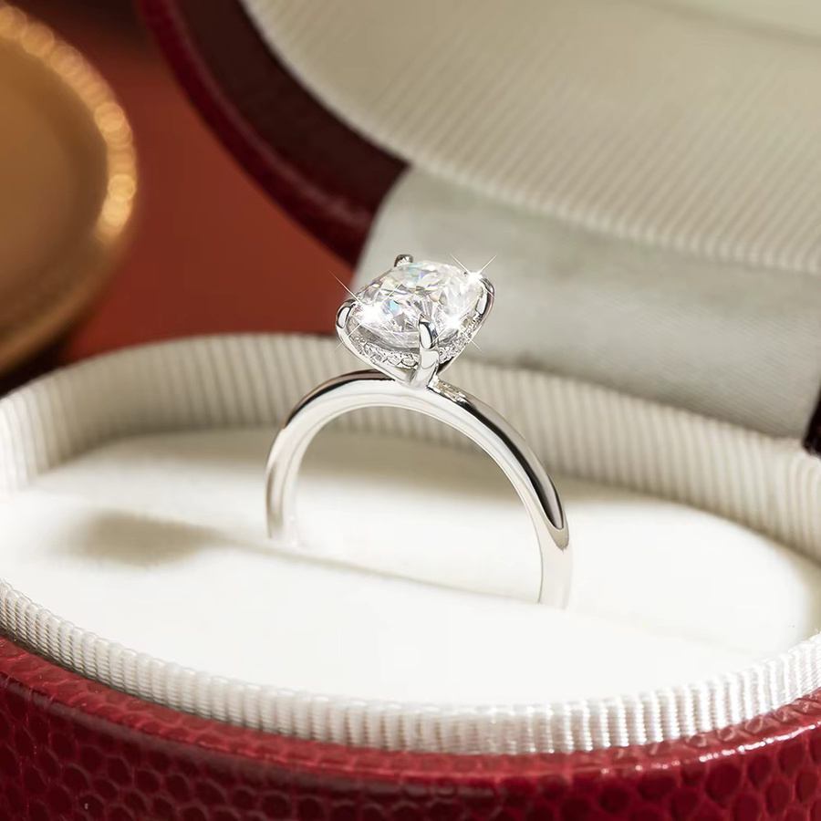 COSYA Moissanit-Ring, 925 Silber, Damen - Bild 4