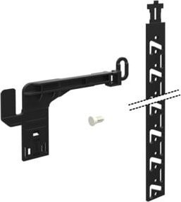 Hettich Schubladenverstellsatz Systema Top 2000, aufliegend, rechts, Schwarz - Bild 1