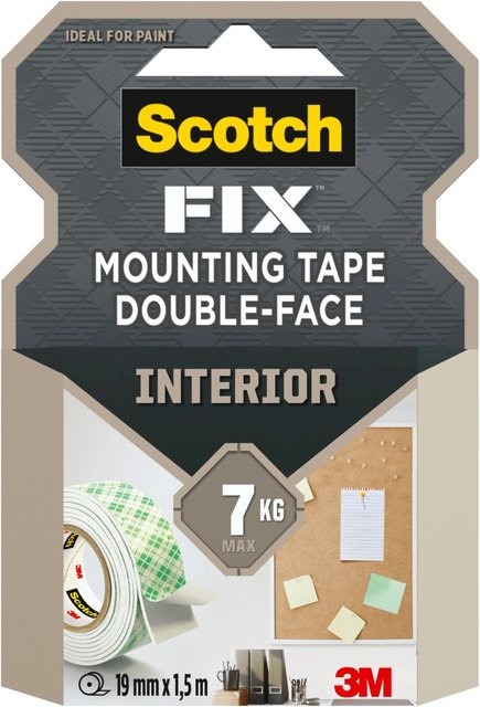 Scotch-Fix Innenmontageband 4496G-1915-P Doppelseitig Weiß mit Schaumstoff, Breite: 1,9 cm, Länge: 1,5 m - Bild 1