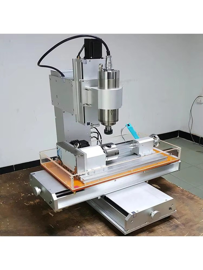 LY CNC Vertikale Säulenfräsmaschine 6040 Holzfräse Schnitz- und Graviermaschine in Silber mit 1,5KW-2,2KW Leistung für die Holzbearbeitung - Bild 4