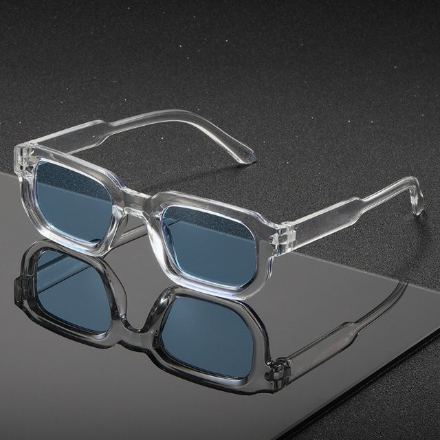 DIXSG Sonnenbrille Rechteckig, Herren, Vollrand, Transparent, Kunststoff - Bild 1