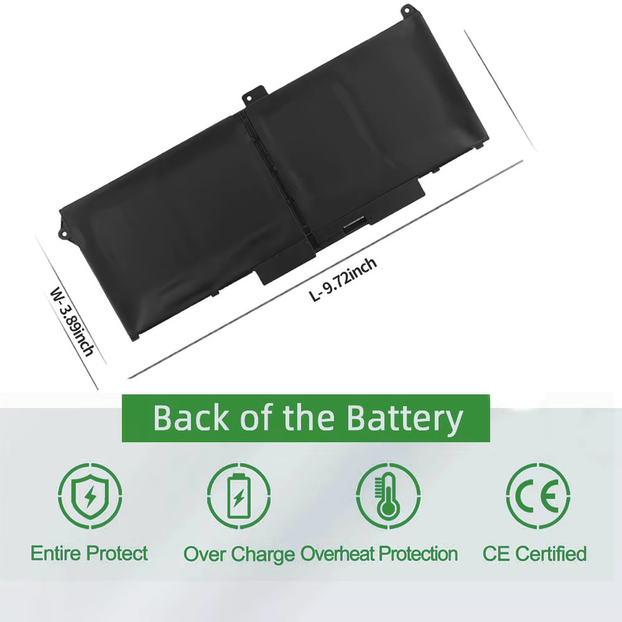 SKOWER RJ40G Li-Ion Akku 63 Wh in Schwarz für Dell Latitude 15 5520, 14 5420, Precision 15 3560, P137G, P104F, WY9DX - Bild 4