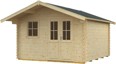 Skan Holz Gartenhaus Malaga in Natur und Beige B/H/T: 380 x 258 x 300 cm - Bild 3