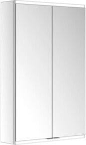 Keuco Spiegelschrank Royal Modular 2.0 mit 2 Drehtüren, B/H/T: 60 x 90 x 16 cm, Weiß/Silber mit LED-Beleuchtung und Sensor-Schalter - Bild 1