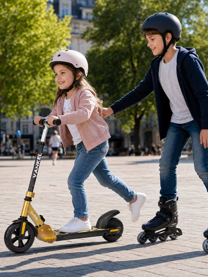 sinaopus Kinder Elektro-Scooter, E-Scooter, ab 6 Jahre, Gelb - Bild 8