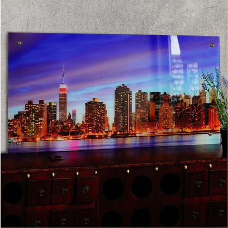 MCW Glasbild New York Motiv, mehrfarbig, B: 100 cm, H: 50 cm