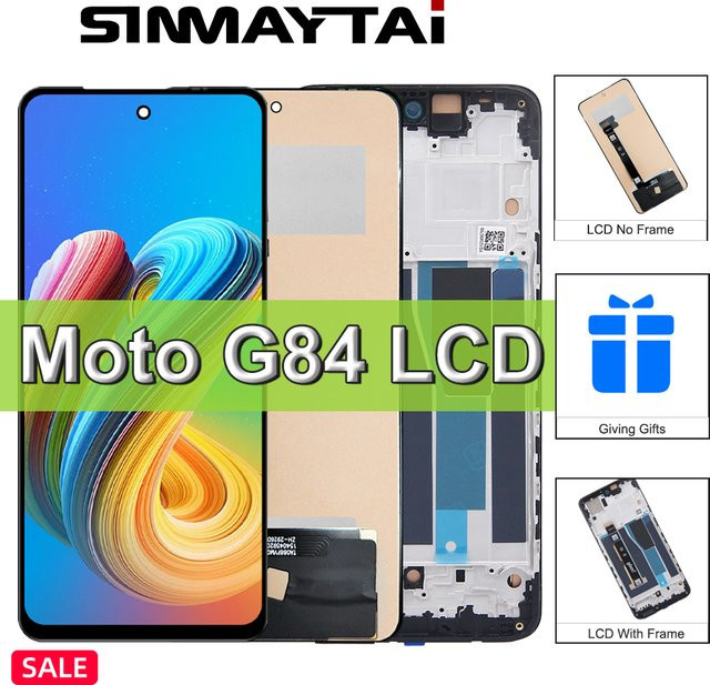 Motorola Moto G84 5G LCD-Display Ersatz mit Touchscreen-Digitizer-Baugruppe in Schwarz für Moto XT2347-2 und XT2347-1 - Bild 1
