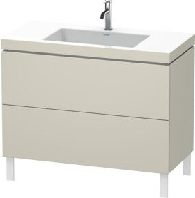 Duravit Waschtischunterschrank L-Cube c-bonded in Tau matt beige, B: 100 cm, T: 48 cm, H: 69,8 cm, mit 2 Auszügen und 1 HL - Bild 1