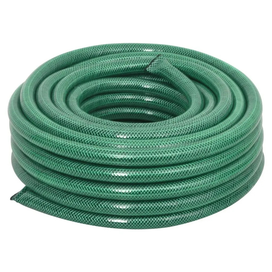 vidaXL Gartenschlauch-Set aus grünem PVC mit Sprühdüse, Schnellkupplung und Wasserhahnanschluss, Länge: 50 m, Durchmesser: 19 mm - Bild 2