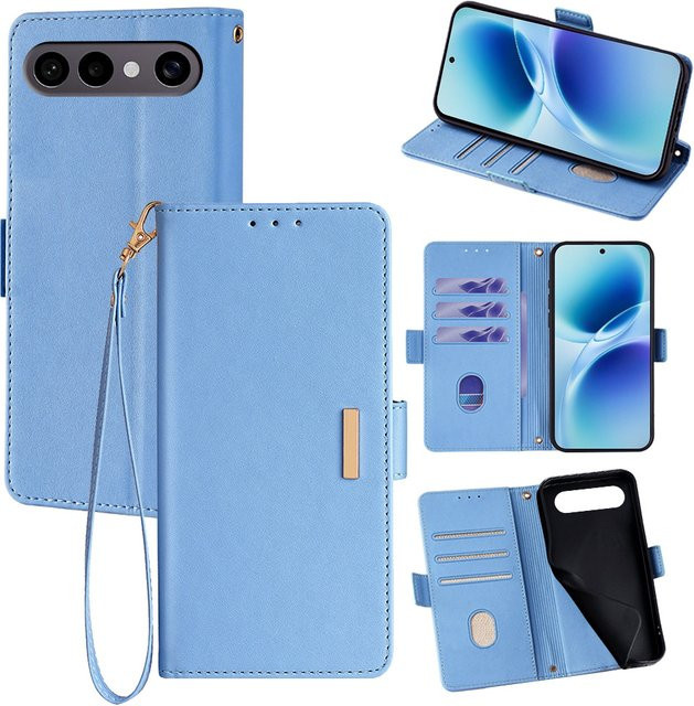 Vivo Wallet Case Flip-Handyhülle aus PU-Leder mit Magnetverschluss in Lila für Vivo X300 FE X300 Pro X100 X200 Pro mini X200 FE X200 Ultra - Bild 1
