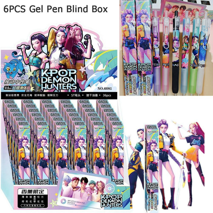 6er Set Yiran Toy 1 KPop Dämonenjäger Mechanische Gelstifte Blind Box in Mehrfarbig - Bild 2