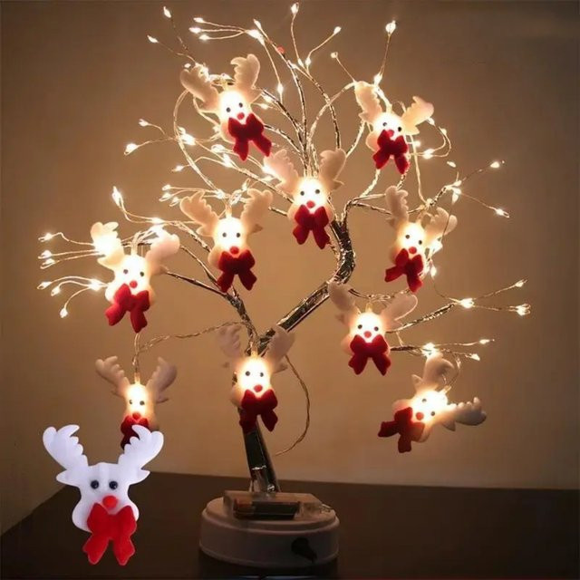 Peach Forest LED Elch Lichterkette für die Weihnachtsdekoration im Innen- und Außenbereich - Bild 1