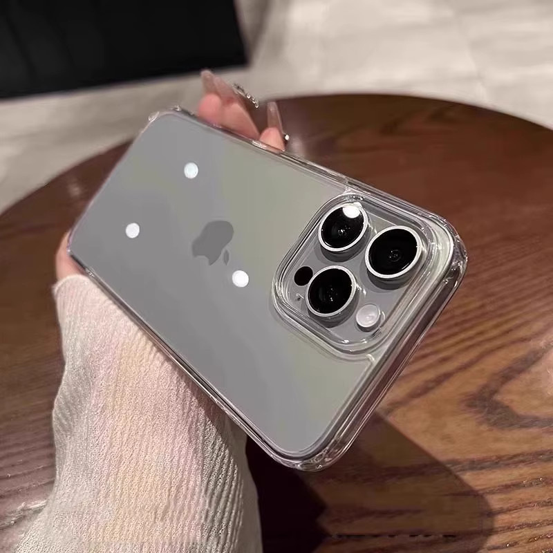 Transparente stoßfeste Handyhülle aus hartem Acryl für Apple iPhone 17 16 15 14 13 12 11 Pro Max Air XR XS X 7 8 Plus - Bild 3