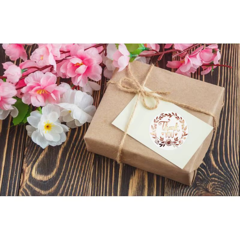 500 Stück Dankeschön-Aufkleber in Roségold für Unternehmen und Geschenke - Bild 2