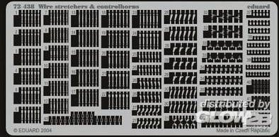 Eduard Wire Stretchers & Controlhorns, 1:72, Metall, Schwarz - Bild 1