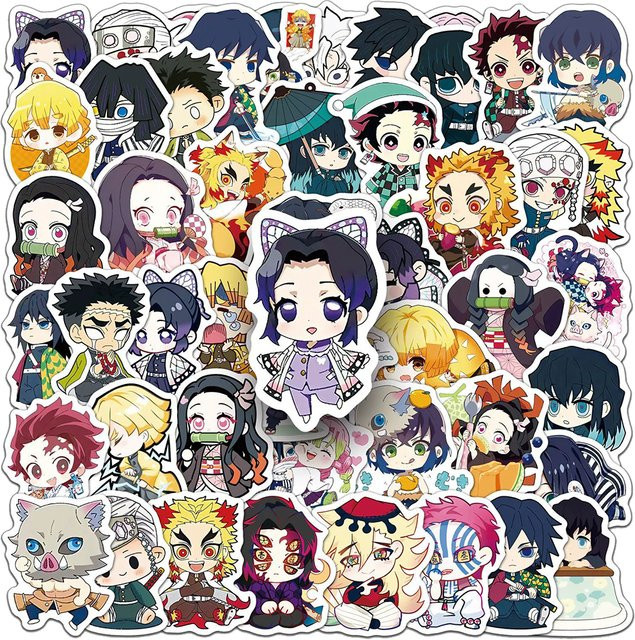 Bandai Demon Slayer Anime-Aufkleber, Kawaii Cartoon-Aufkleber - Bild 1