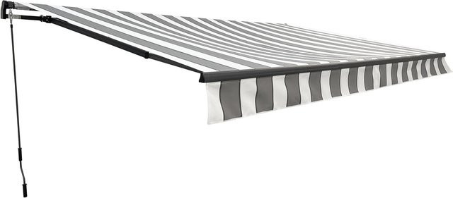 Garden Pleasure Gelenkarmmarkise aus Polyester in Grau-Weiß mit B/T/H: 300 x 20 x 495 cm - Bild 1