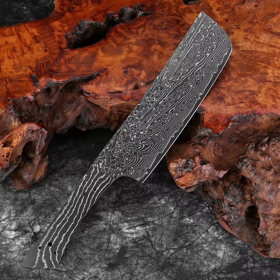 Xituo Nakiri-Messer aus Damaststahl mit schwarzer Klinge und Full Tang für deine DIY-Kochmesserherstellung - Bild 3