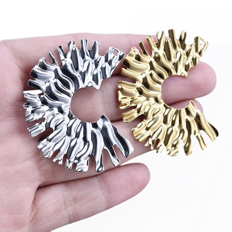 Anhänger und Ohrringe Edelstahl, Herz Charms, Bunt, Unisex - Bild 2