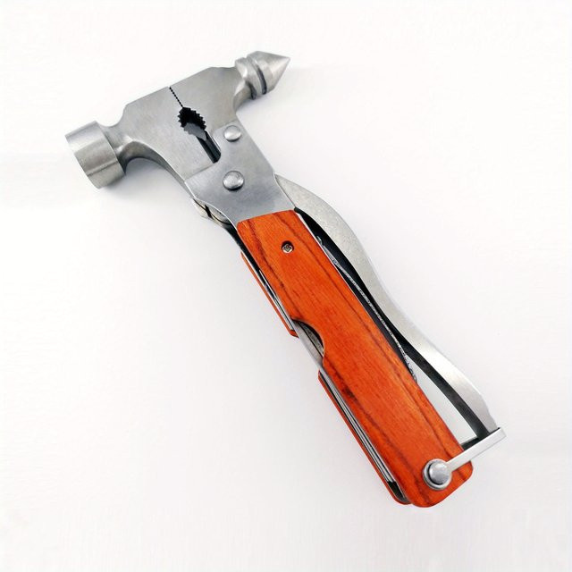 Multifunktionaler Sicherheits-Hammer mit Axt, Kegelhammer und Zange in Silber - Bild 1