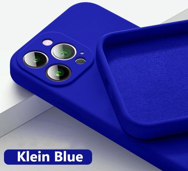 Yoxier Flüssigsilikon Handyhülle für iPhone 12 in Blau - Bild 1