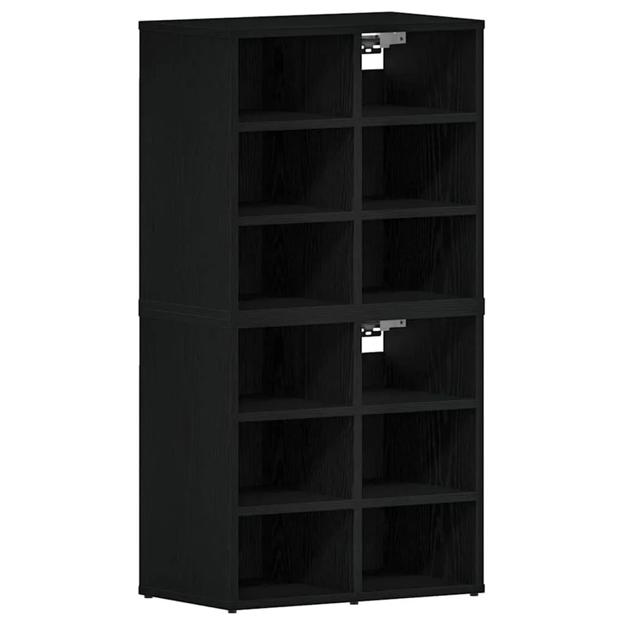 vidaXL Schuhschrank Schwarze Eiche modern B/T/H: 52 x 30 x 50,5 cm - Bild 2