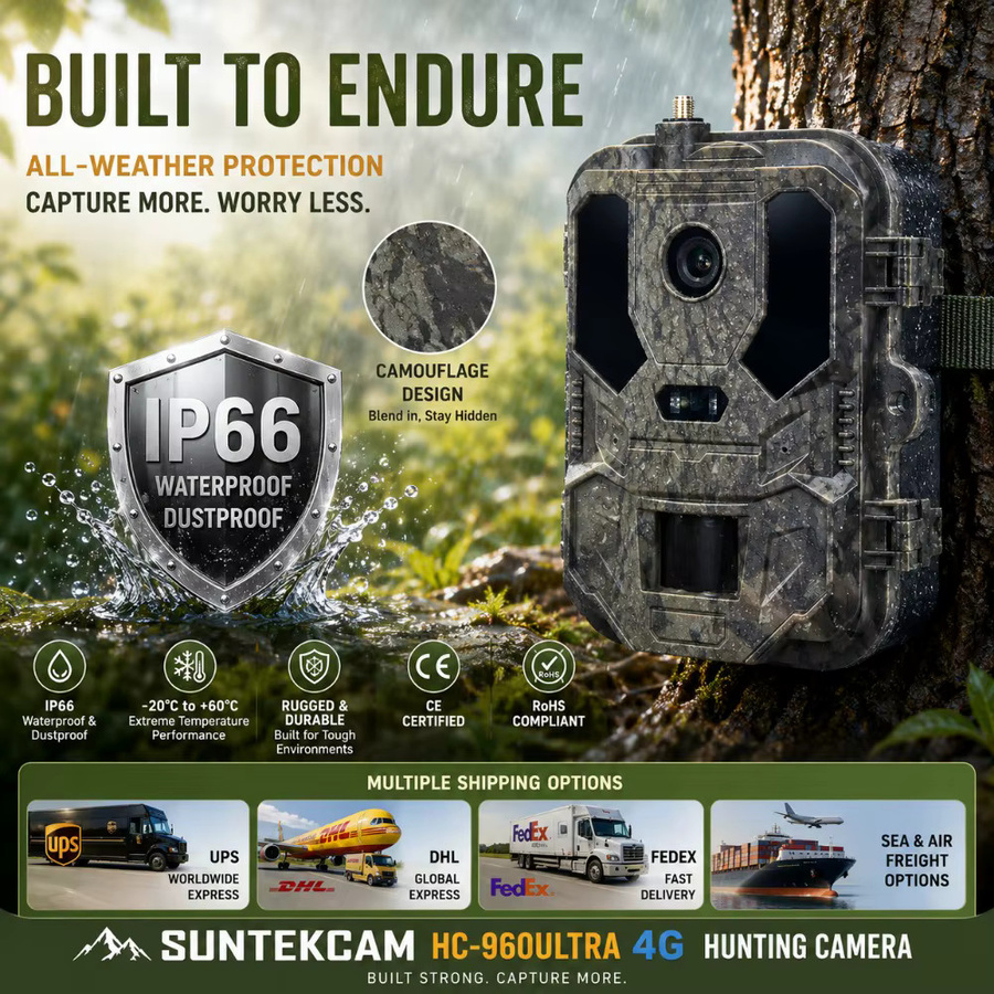 Suntekcam HC-960Ultra-Li Wildkamera mit 4K Auflösung und 120MP, kabellose Fotofalle mit SIM-Karte und IP65 Wasserdichtigkeit - Bild 6