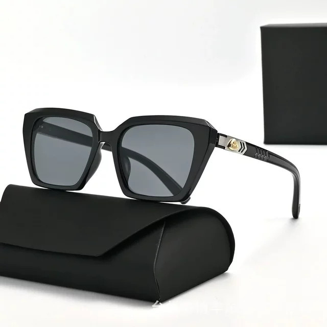DIXSG DS-8255 Sonnenbrille, Herren, hexagonal, Vollrand, schwarz, Kunststoff - Bild 1