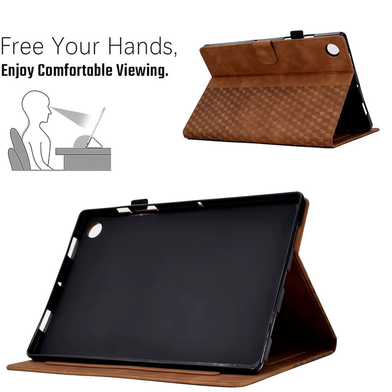Luxus Brieftaschen-Hülle für Samsung Galaxy Tab A11 8,7 Zoll in Rot und Braun - Bild 4