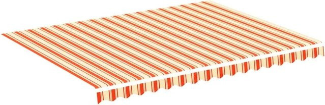 vidaXL Markisenbespannung aus Polyester in Gelb und Orange, B/T: 400 x 300 cm - Bild 1