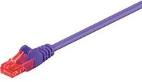 goobay Patchkabel Cat.6 U/UTP Ethernet LAN RJ-45 auf RJ-45 in Lila, Länge: 1,0 m - Bild 1