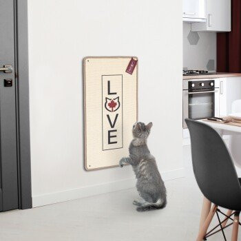 Canadian Cat Company Kratzteppich mit Wandbefestigung beige B: 80 cm, T: 40 cm - Bild 1