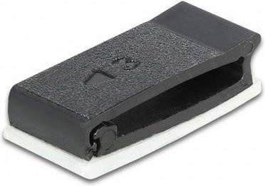 Delock Kabel-Halteclips aus Nylon in Schwarz, 10 Stück, B: 8 mm, H: 4 mm, 60185 - Bild 1