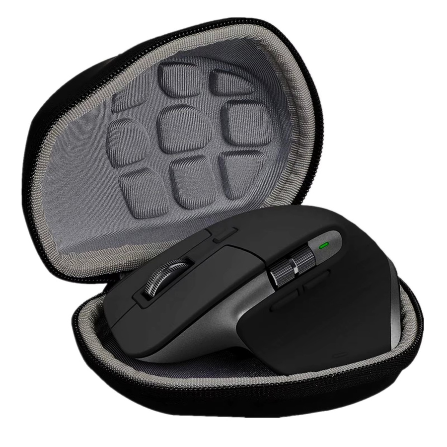 Kratzfeste und wasserdichte EVA-Maus-Aufbewahrungskoffer für Logitech MX Master 3 und MX Master 2S in Schwarz - Bild 3
