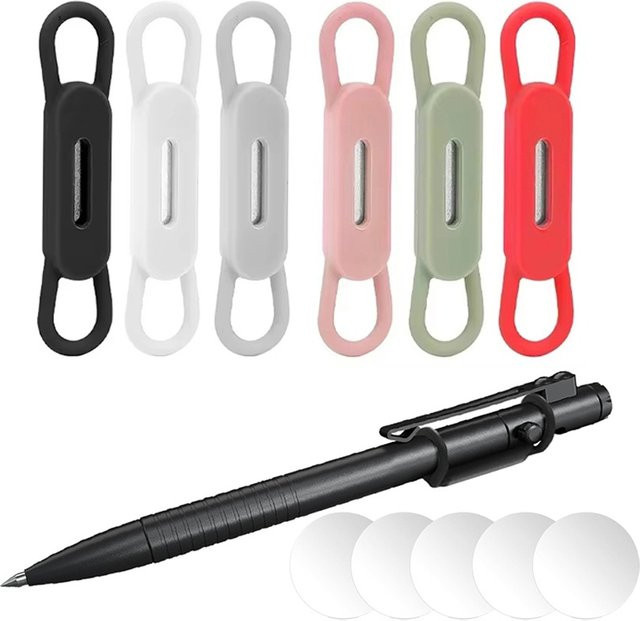 KAFNHCKA Magnetischer Stifthalter aus Silikon und Kunststoff, verstellbarer Stiftständer für Whiteboard und Kühlschrank, Schwarz oder Weiß - Bild 1