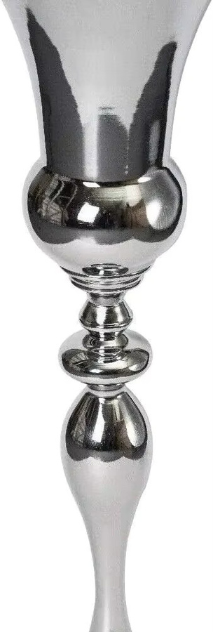 Bymaocar Bodenvase aus Metall in Silber, Höhe: 74 cm - Bild 4